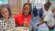 DJ Cuppy visits mum's age-old dry cleaning company, interacts with staff, video warms hearts: "The best"