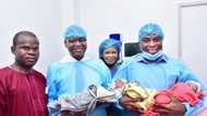 Jubilation as Nigerian hospital delivers first IVF triplets, photo shows adorable babies