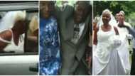 Grandma and grandpa get married in heartwarming video, the old man had to be assisted as he couldn't walk well