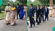 "Representing our country": Nigerian man in United Kingdom rocks Yoruba native outfit to school prom