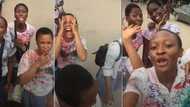 "Una never even start university": Secondary school girls cause commotion on the road after writing last exams