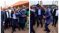Photos emerge as Nigerian governor wows citizens with stunning dance moves