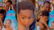 "The resemblance is too much": Mother shows her baby who looks like kid on diapers pack