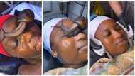 "It looks like ritual": Lady allows live snail to crawl on her face for skin beautification, video goes viral