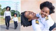 Daughter dresses like her mother who works as ship navigator, their photos stir massive reactions