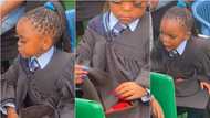 "Her mother needs cane": Little girl arrives school graduation party in long artificial eyelashes and nails
