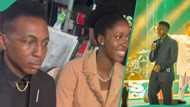 "Make bloggers stain him white": Fans hail Frank Edwards' expression as he sits beside Marie Bliss