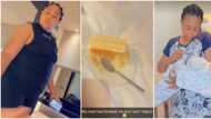 “Are you okay?” Regina Daniels’ mum scolds her for eating sugary things, says new baby has been pooping