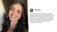 "Love is a choice": Lady says long distance should not be a relationship deal breaker, explains why