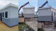 "All you need is land": Nigerian man shows portable house that can be lifted and taken to anywhere
