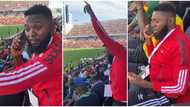 "See me on TV": Man watching match live in stadium calls home, asks friend to look out for him