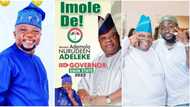 "My support is valid", Comic actor Sanyeri visits Ademola Adeleke, shares campaign poster he made for him