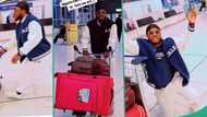 "God I thank you I escaped from Tinubu's hands": Man praises God at airport as he relocates to UK