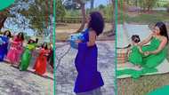 Lady who's only single person in friends' group goes on picnic date with them, funny video trends