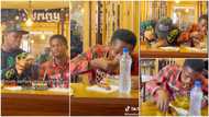 Finish your food before me & I'll give you N5k - Video shows how 2 Nigerian men 'battled' over spaghetti