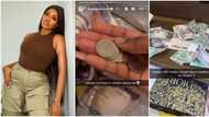 "Which kain lie?" BBN's Angel shows off bundles of naira, foreign currency she forgot in her drawer
