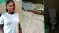 "I was blindfolded": Nigerian lady displays 'worrying' place her talking stage took her to, flees