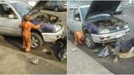 6-year-old mechanic boy causes massive stir online as photos of him working on car go viral; this is where the boy works