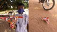 Young student builds toy aeroplane out of old container, says he hopes to become a pilot