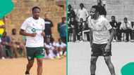 Ahmed Musa returns to Jos, plays football with childhood friends on sandy pitch