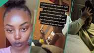 Lady who ordered younger sister out of her room gets emotional after observing her reaction