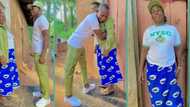 Touching photos trend as corps member honours widowed mother who saw him through school