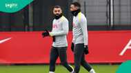 Salah and Alexander-Arnold clash in heated argument during training ahead of Champions League match