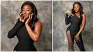 Nigerian fashionistas: Ini Edo serves it hot to fans in stunning black jumpsuit
