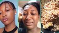 "Just pack your bags and run": Nigerian lady in tears after failing to cook macaroni properly