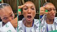 Tears roll down lady's cheeks as she finally graduates from school, video trends