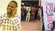 BBNaija: Staunch fans enjoy free plates of amala as they troop out to vote for Laycon