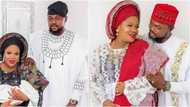 Checkout new family photo of actress Toyin Abraham, her husband and their newborn baby Ire