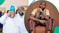 Davido spotted at "someone's backyard" as he walks around Osun in support of uncle’s reelection