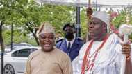 Photos as Ooni of Ife visits Lagos assembly, meets with Obasa