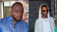 Drama as Sabinus knees to beg Wizkid Fc for lashing out at singer: "No be wetin I mean be that"
