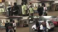 Drama as pregnant lady challenges boyfriend on campus after he refused to accept pregnancy