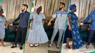 Married woman dresses up with oyinbo husband in cute video, says it strengthens bond