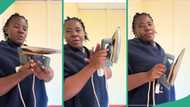 Woman brings out durable electric iron she used in boarding school, praises the maker