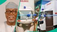 Reactions as Ondo state unveils keke ambulance to mark one year in office: "Giving Bollywood vibes"