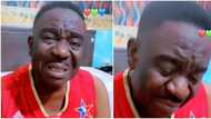 Drink it for me: Sick Mr Ibu almost in tears as he begs daughter to use pills on his behalf