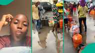 "E don increase": Lady draws attention as she shares What she saw at the gas station, clip goes viral