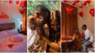 Valentine's Day: Lateef Adedimeji gives wife special treat, gets room decorated with balloons, roses