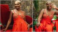 Actress Chizzy Alichi rocks orange-coloured 2 piece outfit as she celebrates new age, shares photos