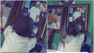 Nigerian kid begs deceased dad not to die, touches his photo as he cries bitterly in viral video