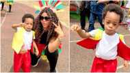 I can't believe my boy is growing so fast: Regina Daniels gushes as she visits Munir's school, shares moments