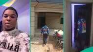 Young man finishes 1 room inside his big uncompleted house, becomes landlord