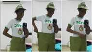 Anybody wants to serve with me? Nigerian actress shows oversized NYSC trousers she got, stirs funny reactions