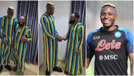 "U are too humble": Osimhen speaks Yoruba as he links up with Woli Arole in fun video, they rock same outfits