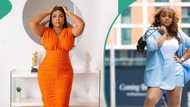 Bimbo Ademoye shows tiny waist in throwback video, leaves many awestruck: "Mine made me hiss"