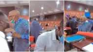 Drama in class as lecturer removes his cap, goes on knees to worship God in video